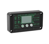 Controlador de carga solar MPPT con pantalla digital, diseño impermeable, compatible con sistemas de 12 V/24 V, rango de corriente 10 A 100 A (70 A)