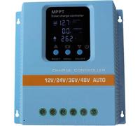 Controlador De Carga Solar MPPT, con Pantalla LED, Puerto Terminal De Gran Sección, USB Dual, 12V/24V/36V/48V Auto, Detección Automática De Voltaje, para Farolas Solares, Autocaravanas, Tejados