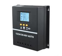 Controlador de carga solar MPPT de 150 amperios con LCD para aplicaciones de batería de 12 V, 24 V, 36 V, 48 V y funcionamiento multimodo, incluyendo control de luz y modos de sincronización (70 A)