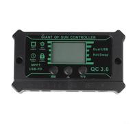 Controlador de carga solar MPPT Tecnología Dual USB Puerto LCD Pantalla para Off Grid RV Marine para batería (60A)