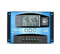 Controlador de carga Solar MPPT WiFi de 12V/24V con pantalla LCD USB Dual for batería de litio 100A 60A 40A 30A(Only blue th,60A)