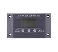 Controlador de carga solar, pantalla LCD, 2 puertos USB, controlador de | Panel solar controlador de carga para sistema solar caravana, barco, RV, cabina de motor marino, cobertizo, cobertizo, camión