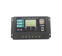 Controlador de carga solar PWM 12V 24V 10A 20A 30A con pantalla LCD y puerto USB | Compatible con baterías de plomo-ácido y hierro de litio para panel solar PV (20A)