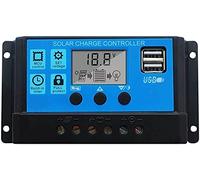 Controlador de carga solar PWM de 12 V/24 V Dual USB Solar Voltage Regulator LCD Display with Power-Off Memory Function