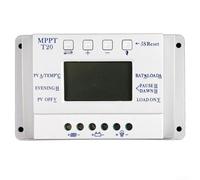 Controlador de carga solar PWM de 20 A con pantalla LCD para monitorear el estado de carga y soporte de temporizador dual para aplicaciones de 12 V 24 V