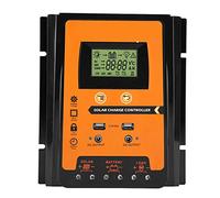 Controlador de carga solar, regulador de batería del panel solar de 12 V 24 V 30 A 50 A MPPT Regulador de batería del panel solar con pantalla LCD dual(70A)