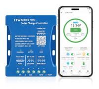 Controlador de cargador solar Bluetooth WiFi de 20 A: KWODE 20 A, 12 V, 24 V, 36 V, PV: 80 V, Bluetooth, WiFi, control solar inteligente, controlador de panel solar PWM para plomo ácido, LiFePO4