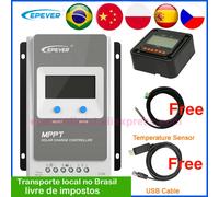 Controlador de cargador Solar EPever MPPT, regulador de batería de voltaje Solar para sistema de baterías de 12V 24V 40A 30A 20A 10A