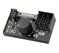 Controlador de concentrador de ventilador PWM de 12 V y 4 pines para PC que soporta 6 ventiladores máximo 5 A por puerto 60 W salida total ciclo de trabajo ajustable (1 A)