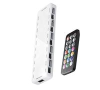 Controlador de concentradores de ventilador de carcasa de PC con control remoto de 10 puertos ARGB y PWM, sincronización SATA, interfaces de alimentación para escritorio