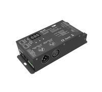 Controlador de decodificación LED D4-XE DC 12 V - 36, voltaje constante, 4 canales, DMX512 y RDM, pantalla digital, puerto XLR3 RJ45, señal