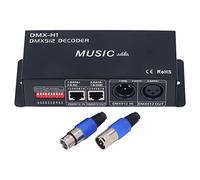 Controlador de Decodificador LED RGB DMX 512 8a de 3 Canales Controlador de Decodificador de Atenuación Ajustable para Bares Hoteles(4A en cada sentido)