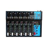 Controlador de DJ Digital Professional Sound Mixer Table Stage Live Studio Mini Mixer USB Sound Mixing Console DJ Ktv Show 7 Channel para Control de DJ