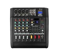 Controlador de DJ, Mezclador amplificador de potencia de 4 vías, 500 W, mezclador de DJ, equipo de escenario, mezclador de computadora, teléfono móvil, grabación en por Bluetooth