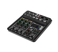Controlador de DJ, Mezclador de Bluetooth de 4 canales, mezclador de sonido de estudio USB, alimentación fantasma de 48 V, consola de mezcla for DJ