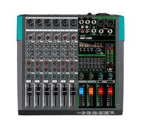 Controlador de DJ, Mezclador de profesional de 6/8 canales, controlador de DJ, grabación con reverberación, mezcla for grabación de presentaciones en el escenario(6Channel)