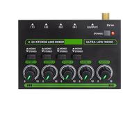 Controlador de DJ, Mezclador de sonido profesional de 4 canales con luz RGB, mini mezclador de, mezclador de línea, pequeño mezclador de for club y bar.