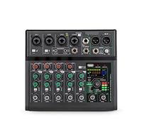 Controlador de DJ Mini mezclador de tarjetas de sonido de 7 canales USB Consola DJ Karaoke Smartphone Professional Computer Recording 48V Live Broadcast Para luces de DJ, luces par y móviles