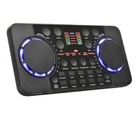 Controlador de DJ, Mini mezclador * dio con, tarjeta de sonido, tablero portátil for DJ, 16 efectos digitales, consola de reducción de ruido, grabación USB for cantar