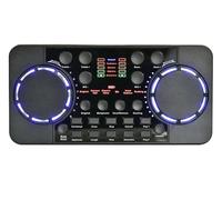 Controlador de DJ, Tarjeta de sonido en vivo nueva tarjeta de sonido V300 Pro transmisión en vivo multifuncional 10 efectos de sonido 4,0 mezclador de interfaz aud-io for DJ