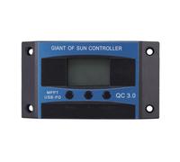 Controlador de energía solar, controlador de carga solar de 12 V | Regulador de carga del controlador,Regulador de panel 12 V-24 V, 2 puertos USB, controladores de energía renovable, r