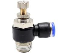 Controlador de flujo de velocidad neumático 8mm 6mm 10mm 12mm tubo de manguera OD 1/4 "1/8" 3/8 "1/2"(4mm,1/2")