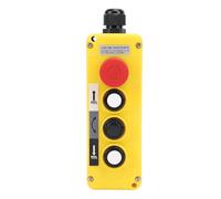 Controlador de grúa industrial PolyGen con clasificación AC250V 5A / AC500V 2A Clasificación IP68 Control de polipasto de grúa de 3 teclas con parada de emergencia para maquinaria