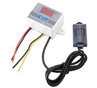 Controlador de Humedad Digital con Sensor de Humedad Integrado y Control de Interruptor, Higrómetro 0-99% RH, Salida Directa 12V/24V/220V (12V)
