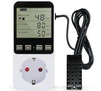 Controlador de Humedad o Temperatura Clivex. Con sonda externa.Conecte su dispositivo de Calor o Humedad y seleccione sus parametros de funcionamiento y el controlador hará el resto.