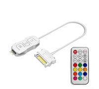 Controlador de iluminación ARGB | Material ABS, hub de 3 pines para alimentación SATA, interruptor de modo manual para ventiladores de carcasa de PC y tiras LED (control remoto blanco)