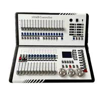 Controlador de iluminación DMX512, mini consola de 1024 canales para 96 cabezales móviles y luces LED, controlador de luz DMX con motor gráfico incorporado, para DJ, clubes, espectáculos, fiestas