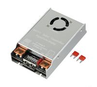 Controlador de impulso solar MPPT de 450 W, batería de entrada de 120 V, 12 A máx. para sistema de panel fuera de la red, carcasa de aleación de aluminio, plata