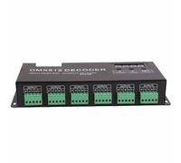 Controlador de intensidad RGBW DMX512, 24 canales DMX decodificador RGBW DMX512, controlador LED para escenario DC5V-24V, dispositivos de grabación de estudio