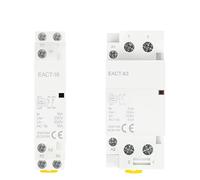 Controlador de interruptor contactor modular for uso doméstico, 2P CA 110 V 220 V 50/60 Hz, 16 A, 20 A, 25 A, 32 A, 50 A, 40 A, 63 A, for riel DIN(EACT-2P-16A,2NO_220V)