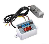 Controlador de interruptor de higrómetro digital 0~99% para sensor de humedad RH con precisión de 0.1% 220V 1500W Caja de plástico de carga para invernadero Incubadora Almacén