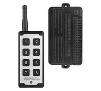 Controlador De Interruptores Remotos Inalámbricos 8 Vías con Largo Alcance para Motores 12V-36V Lámpara Ventilador Interruptores Puerta Enrollables