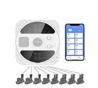 Controlador de irrigación por voz inteligente WiFi Sistema riego la válvula solenoide del sistema jardín Temporizador App, ajuste volumen agua tiempo Para uso doméstico