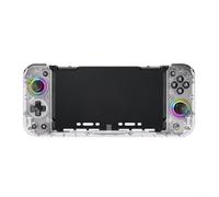 Controlador de juego ergonómico con cable/inalámbrico para un juego mejorado para Nintendo Switch con opciones ajustables (blanco transparente)