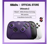 Controlador de juego inalámbrico 8BitDo Ultimate 2 para PC y Android con joysticks TMR, disparadores conmutables, control de movimiento, 8 velocidades Purple