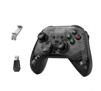 Controlador de juego inalámbrico con joysticks de efecto Hall, Gamepad para Switch/PS4/PC/móvil, diseño ergonómico ABS, blanco (negro)