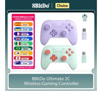 Controlador de juegos inalámbrico 8BitDo Ultimate 2C para PC, Windows 10, 11, Steam Deck, Raspberry Pi, accesorios para mando Android Green with Case