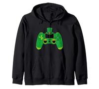 Controlador de Juegos Pot of Gold Shamrock St Patricks Day Gamer Sudadera con Capucha