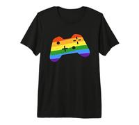 Controlador de Juegos Rainbow Gay Gamer Gaymer Gamepad LGBT Camiseta Premium