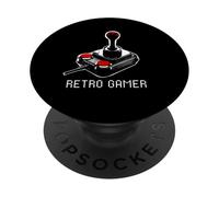 Controlador de Juegos Vintage Joystick Videogamer 8Bit Retro PopSockets PopGrip Adhesivo