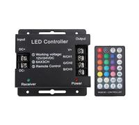 Controlador de Luces LED RF de 28 Teclas, Control Remoto RGB con atenuador, Ajuste Continuo de la Intensidad, función de Memoria y Carcasa de Hierro para Tiras de Luces LED de 12 V