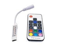 Controlador de luces LED RGB Controlador 10 teclas RF 17 teclas RF 24 teclas IR Control remoto inalámbrico para tira de luz LED de 12 V (17 teclas RF remoto RGB controlador)