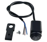 Controlador de luz ABS negro para motocicleta, 3 vías, izquierda y derecha | montaje, fácil instalación, acabado negro, agujero de 10 mm, reemplaza unidades rotas