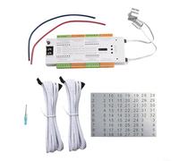 Controlador de luz de escalera con sensor de movimiento de velocidad ajustable para escalera con 32 canales de escalón, soporta alimentación de 12 V CC y 24 V CC para sistema de iluminación de