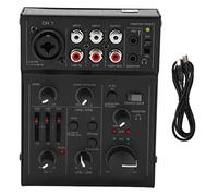 Controlador de mezclador de audio digital Controlador Compact Metal USB de grabación en vivo de grabación con efectos para estudio DJ Performance Black