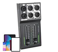 Controlador de monitor de estudio, interfaz de audio con control de volumen, controlador de monitor profesional para mezclar y grabar, entradas equilibradas, múltiples salidas, carcasa metálica